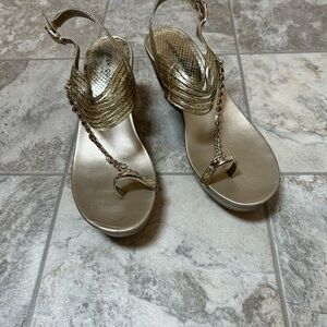 Elegant Gold Women's Sandals